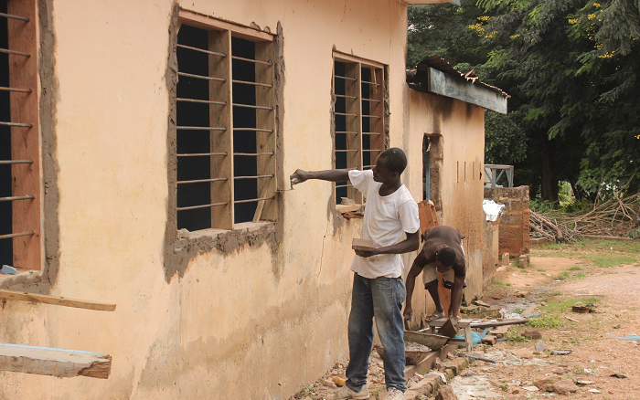  Ongoing works on some police quarters in the Afram Plains. Picture: NII MARTEY M. BOTCHWAY